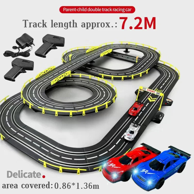 Electric 1/43 Rail Car Double Racing Track Toy Autorama Circuit Voiture Remote Control Car  Electric Railway Slot Race Car Toy