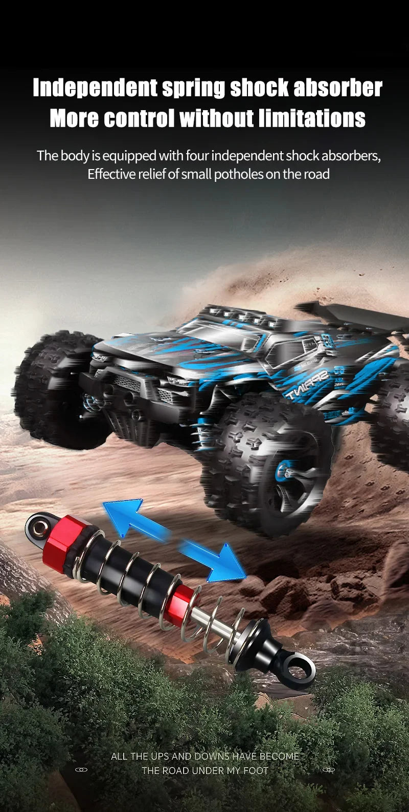 4WD 1:16 85KM/H Super Brushless 50KM/H Brushed RC Car 4x4 Off Road Remote Control High Speed Drift Racing Truck Toy Kids Adults