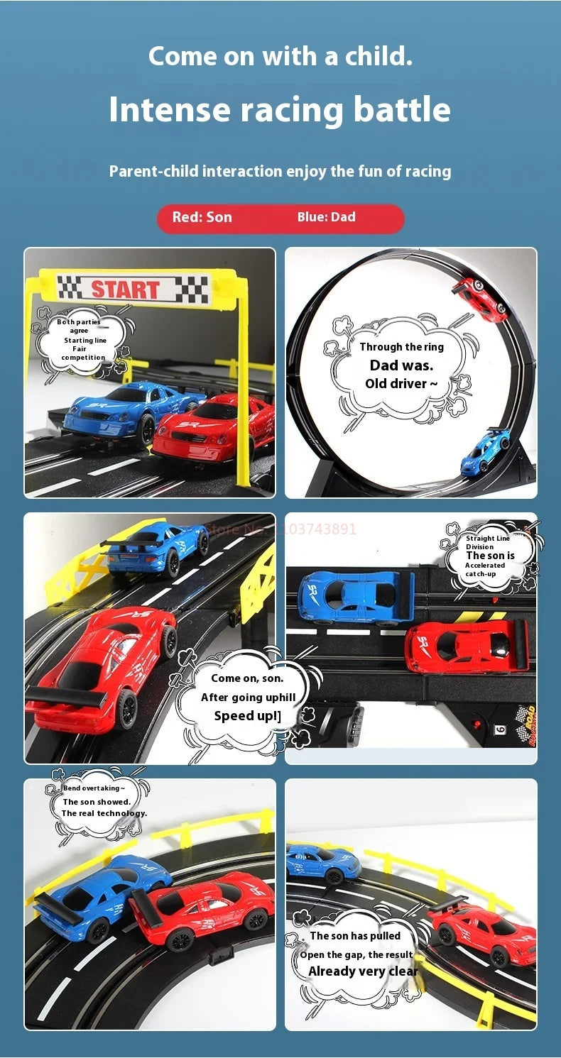 Hot selling electric remote-controlled track racing toys for large-scale track competitions 8-10 parent-child interactive toys