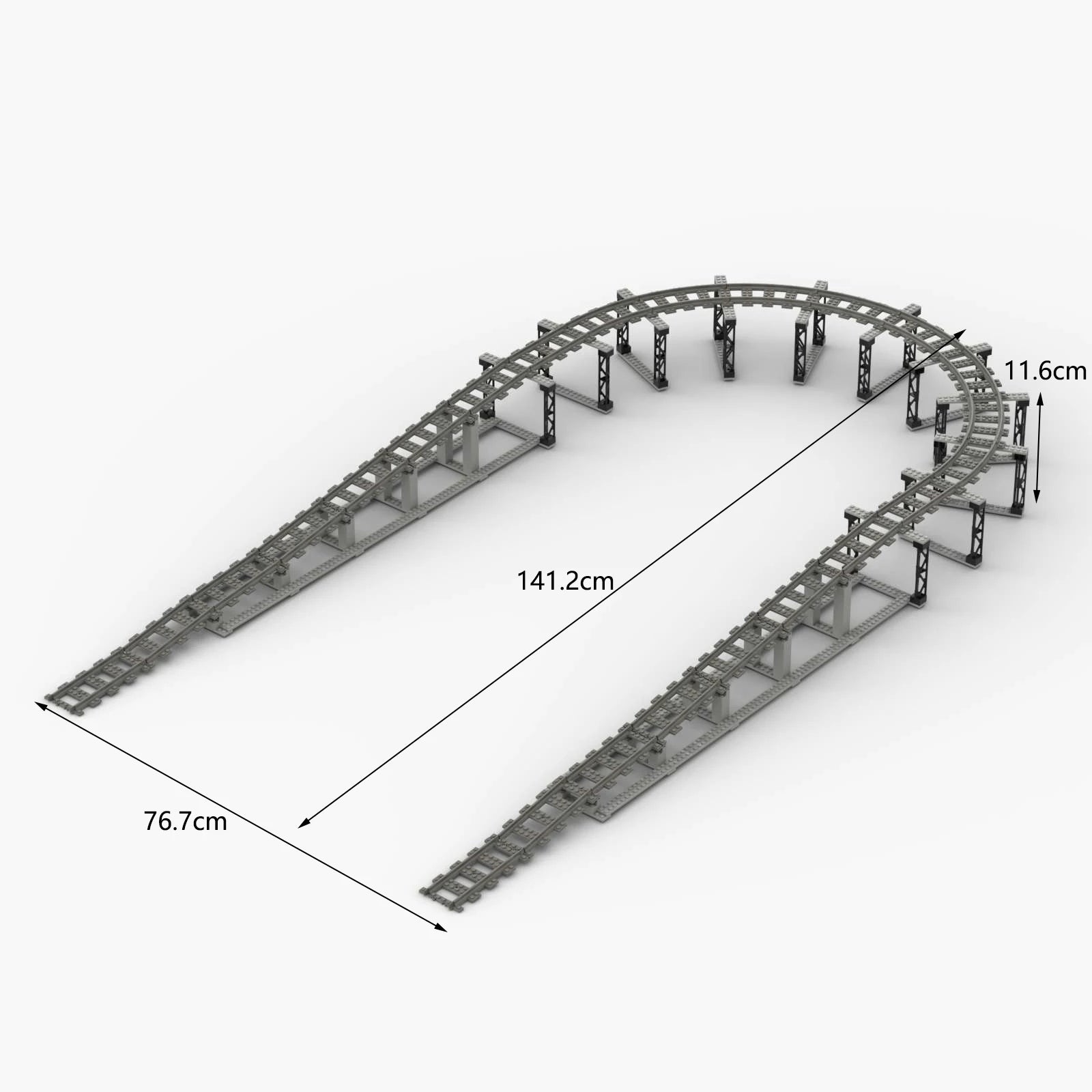 Train Track Combination, Cross Railway Building Block Scene, DIY Urban Railway Accessories, Children's Gifts and Toys