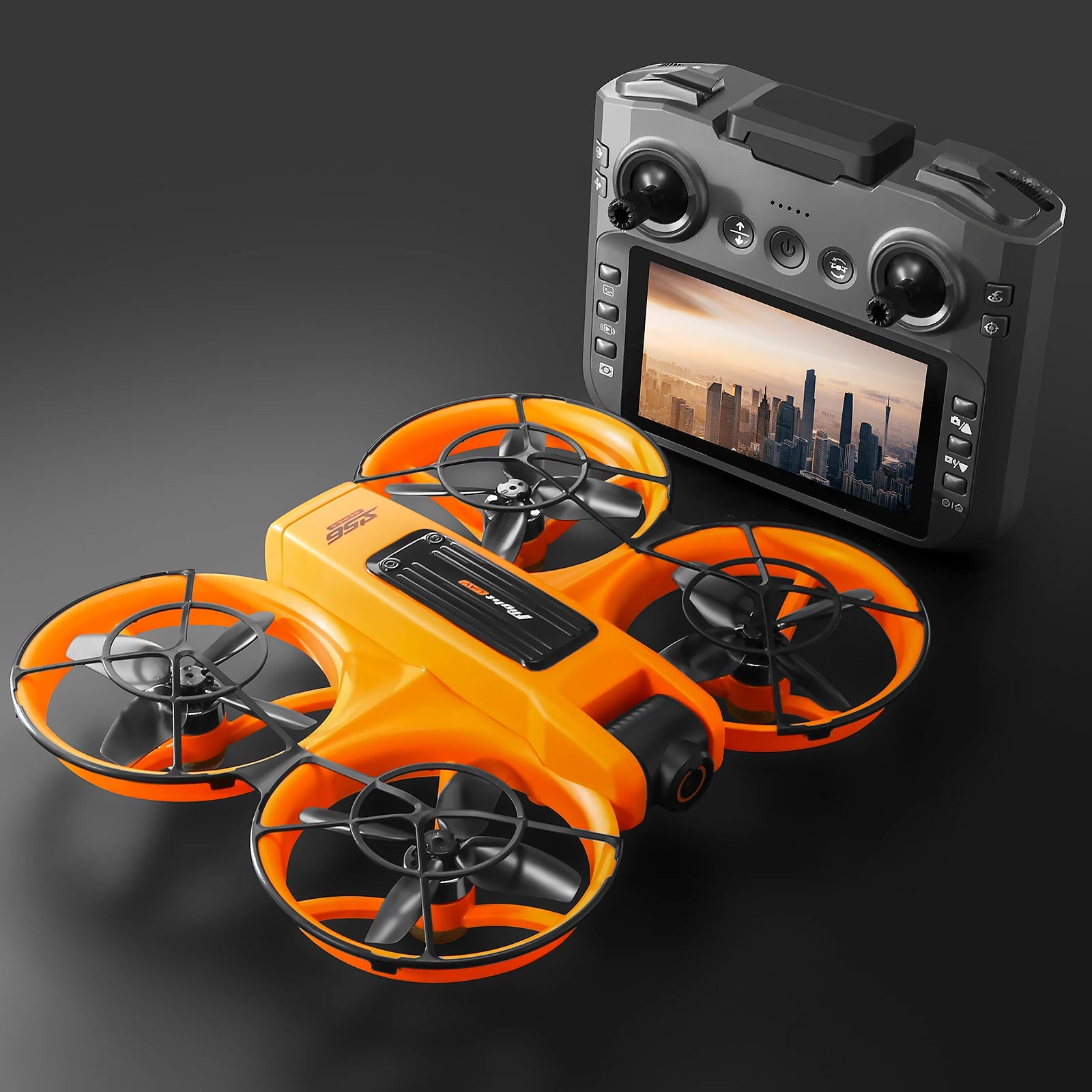 S156 RC Crossing Drone Aerial Vehicle With HD Display Screen Four Axis Brushless Optical Flow Remote Control Aircraft Large Size