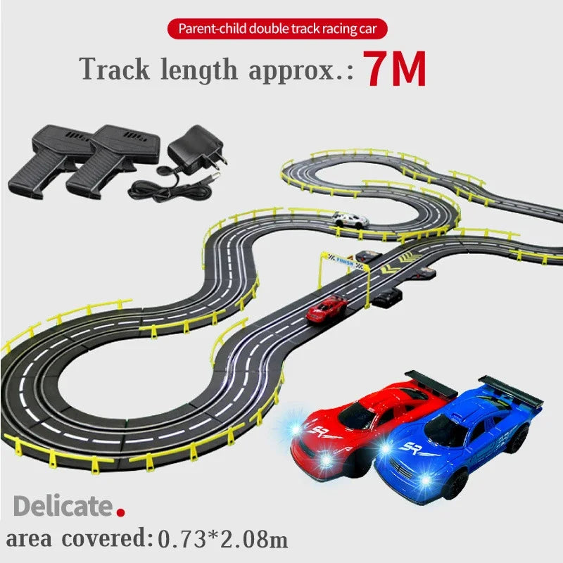 Electric 1/43 Rail Car Double Racing Track Toy Autorama Circuit Voiture Remote Control Car  Electric Railway Slot Race Car Toy
