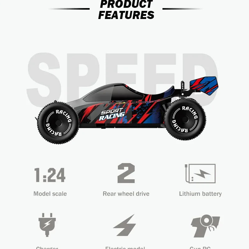1/24 RC Car High Speed Drift Off-Road Racing Remote Control Cars Toy Kids WiFi Truck Vehicles Model Toys For Boys Children Gifts