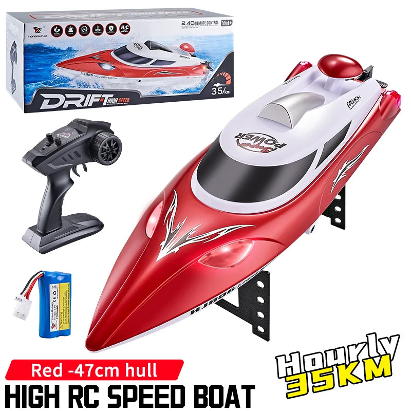 RC Speedboat 2.4G 35KM/H High Speed Electric Boats With Seal Waterproof  Motor Remote Control Racing Ship Outdoor Boats Toys