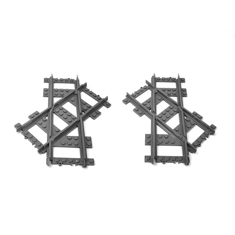 Train Track Combination, Cross Railway Building Block Scene, DIY Urban Railway Accessories, Children's Gifts and Toys