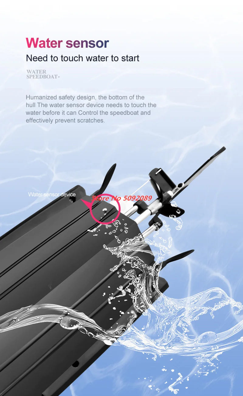 70KM/H High Speed 50CM Big 200M Remote Control Ship Boat Rowing Waterproof Capsize Reset RC Racing Boat Speedboat Add Carry Bag