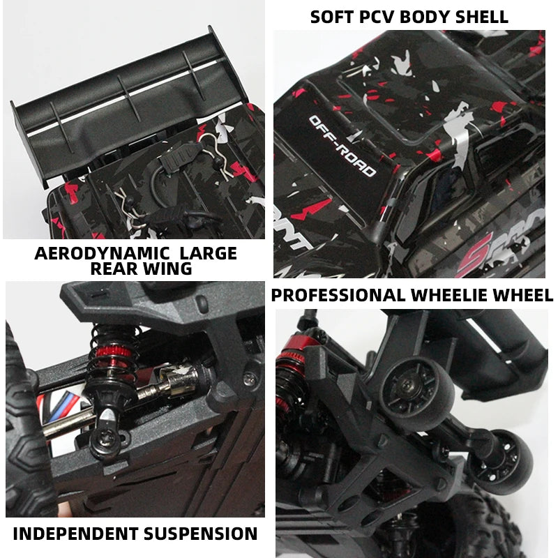 remote control car Four-wheel drive high-speed car 60km/h off-road remote cars Suitable for adults or children over 14 years old