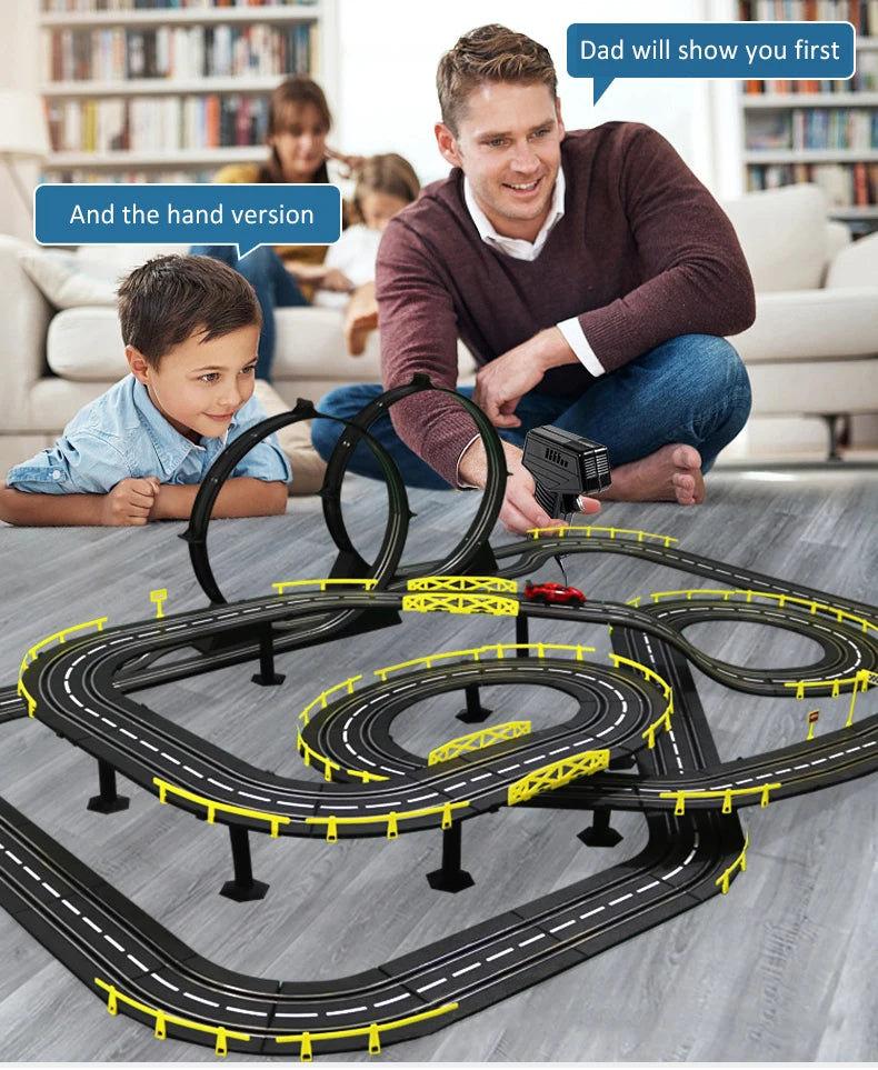 Electric 1/43 Rail Car Double Racing Track Toy Autorama Circuit Voiture Remote Control Car  Electric Railway Slot Race Car Toy