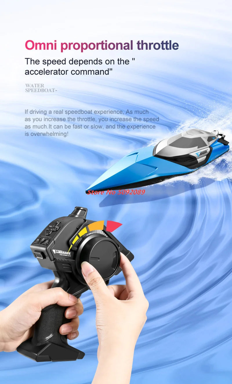 70KM/H High Speed 50CM Big 200M Remote Control Ship Boat Rowing Waterproof Capsize Reset RC Racing Boat Speedboat Add Carry Bag