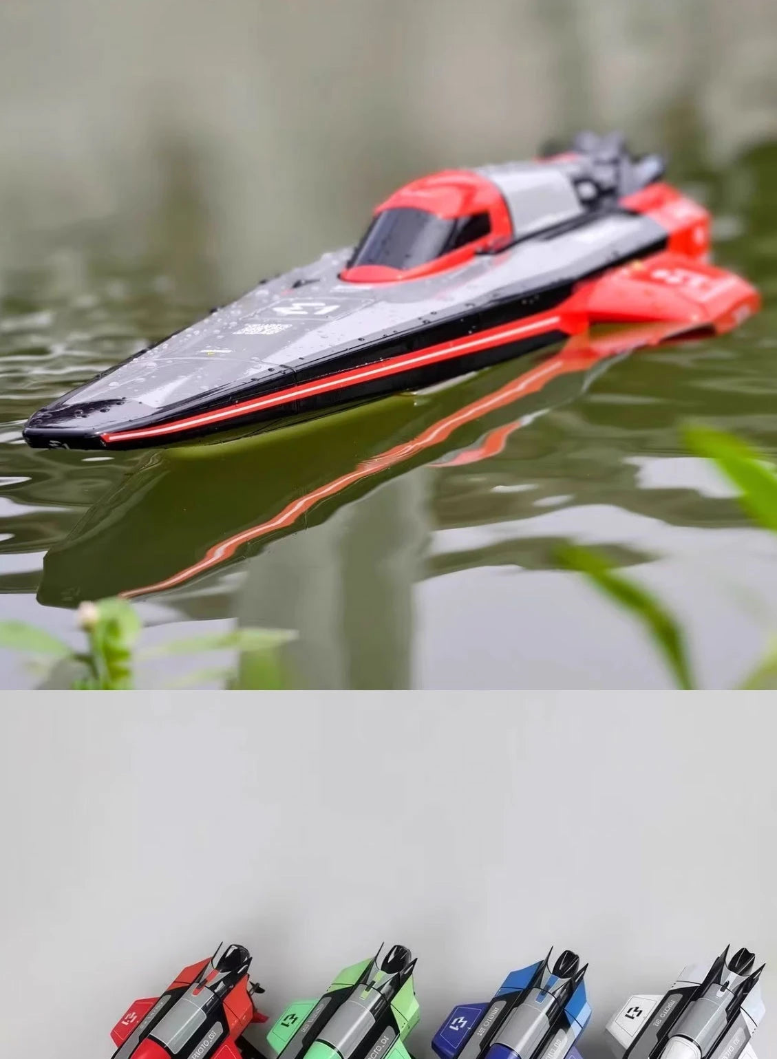 E1 Racebird Professional RC Remote Control Electric Boat High-Speed Water-Cooled Motor Hydrofoil Model Toy for Water Sports