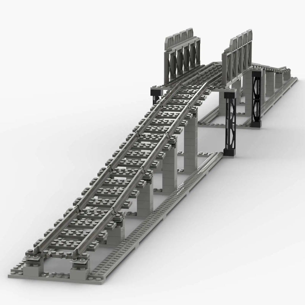 Train Track Combination, Cross Railway Building Block Scene, DIY Urban Railway Accessories, Children's Gifts and Toys