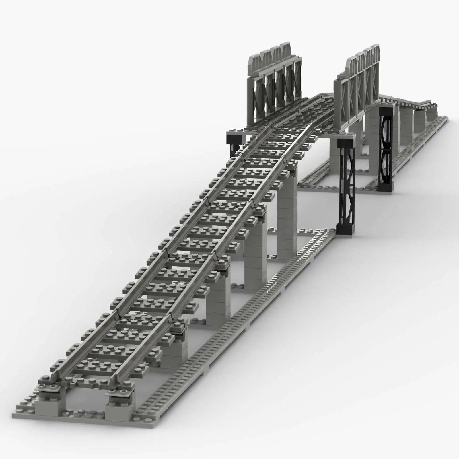 Train Track Combination, Cross Railway Building Block Scene, DIY Urban Railway Accessories, Children's Gifts and Toys