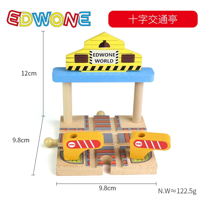 Wooden Train Tracks Accessories set Wood Railway Tracks Wooden Bridge Tunnel fit for Wood Tracks Toys Educational Toys
