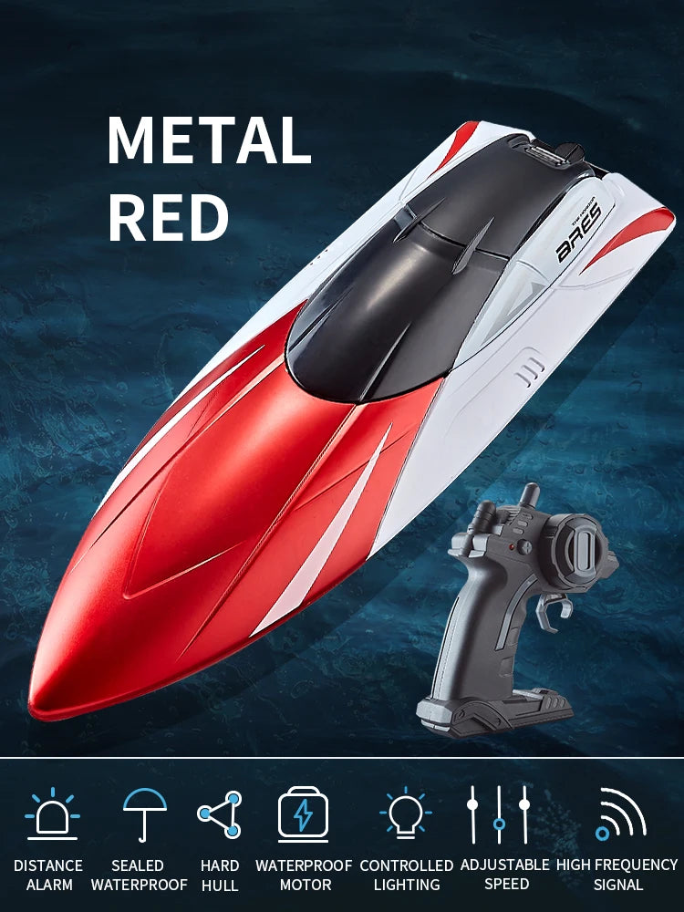 S4 Speedboat 2.4G High-Speed 15km/h Radio Remote Control Competitive Rowing Boat Charging Electric Water Toy for Boys Gift