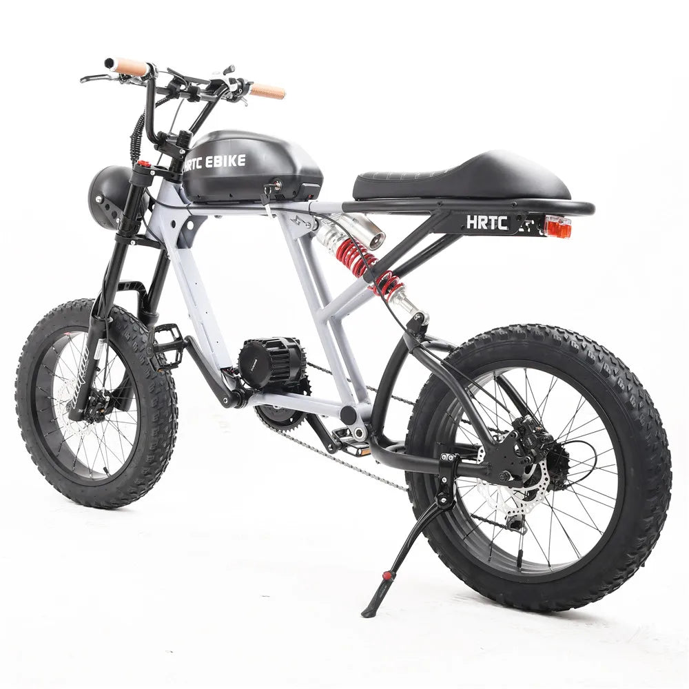 20 Electric Fat Tire Bike﻿﻿ Classic retro two-wheeled ebike bafang mid 1000w motorDual-shock cross-country electric bike