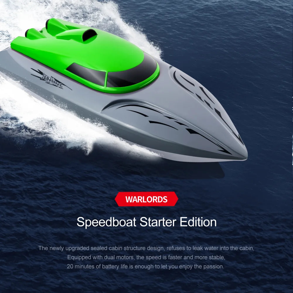 Rc Boat 20Km/h Remote Control Speedboat Dual Motor Radio-Controlled Racing Ship for Pools and Lakes Simulated Model Kids Gift