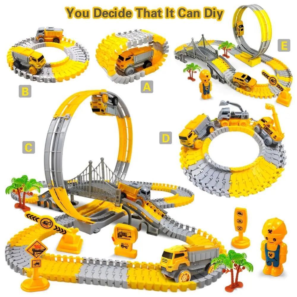 Climbing Track Track Car Train Toys Electric Railcar Puzzle Toys Electric Track Toy Mini Car Educational Kids Car Engineering