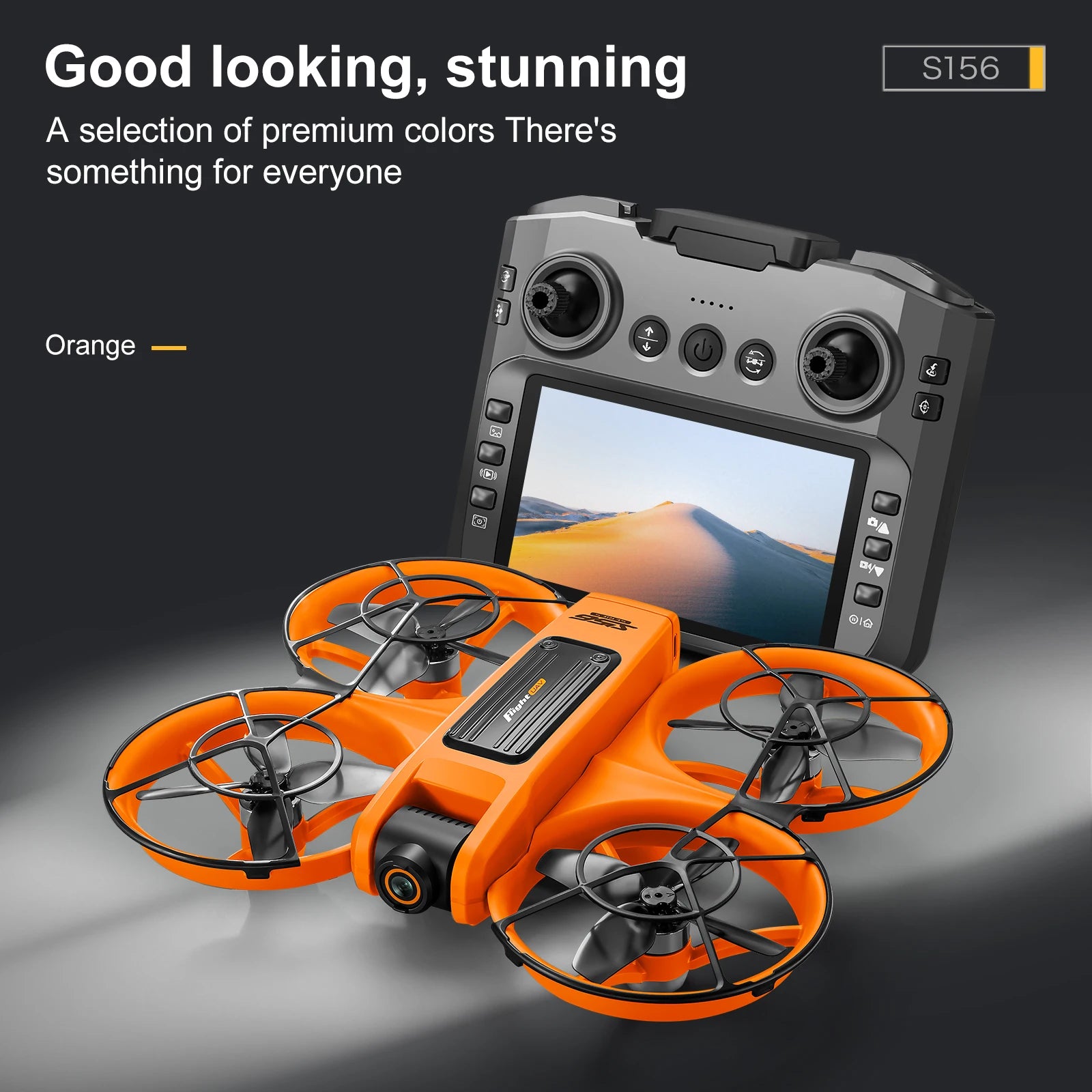 S156 RC Crossing Drone Aerial Vehicle With HD Display Screen Four Axis Brushless Optical Flow Remote Control Aircraft Large Size