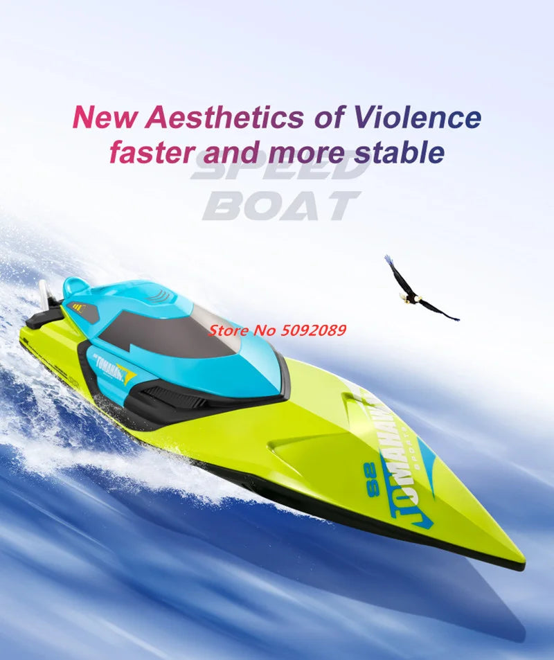 70KM/H High Speed 50CM Big 200M Remote Control Ship Boat Rowing Waterproof Capsize Reset RC Racing Boat Speedboat Add Carry Bag