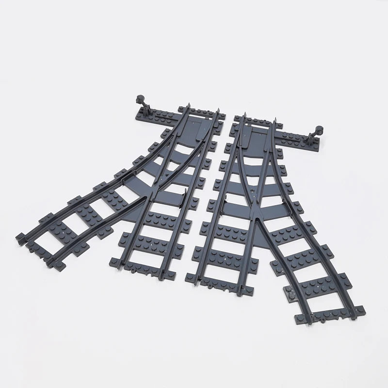 Train Track Combination, Cross Railway Building Block Scene, DIY Urban Railway Accessories, Children's Gifts and Toys