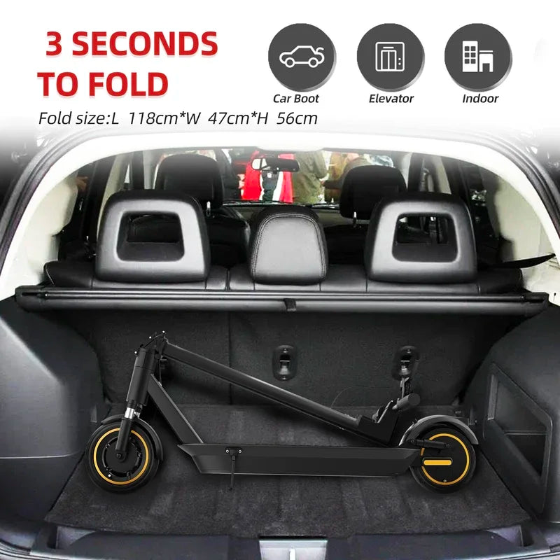 Electric Scooter: 500W Power, 35km/h Max Speed, APP-Enabled, Shock Absorption, Anti-Skid Tires, Foldable for Adult Use.