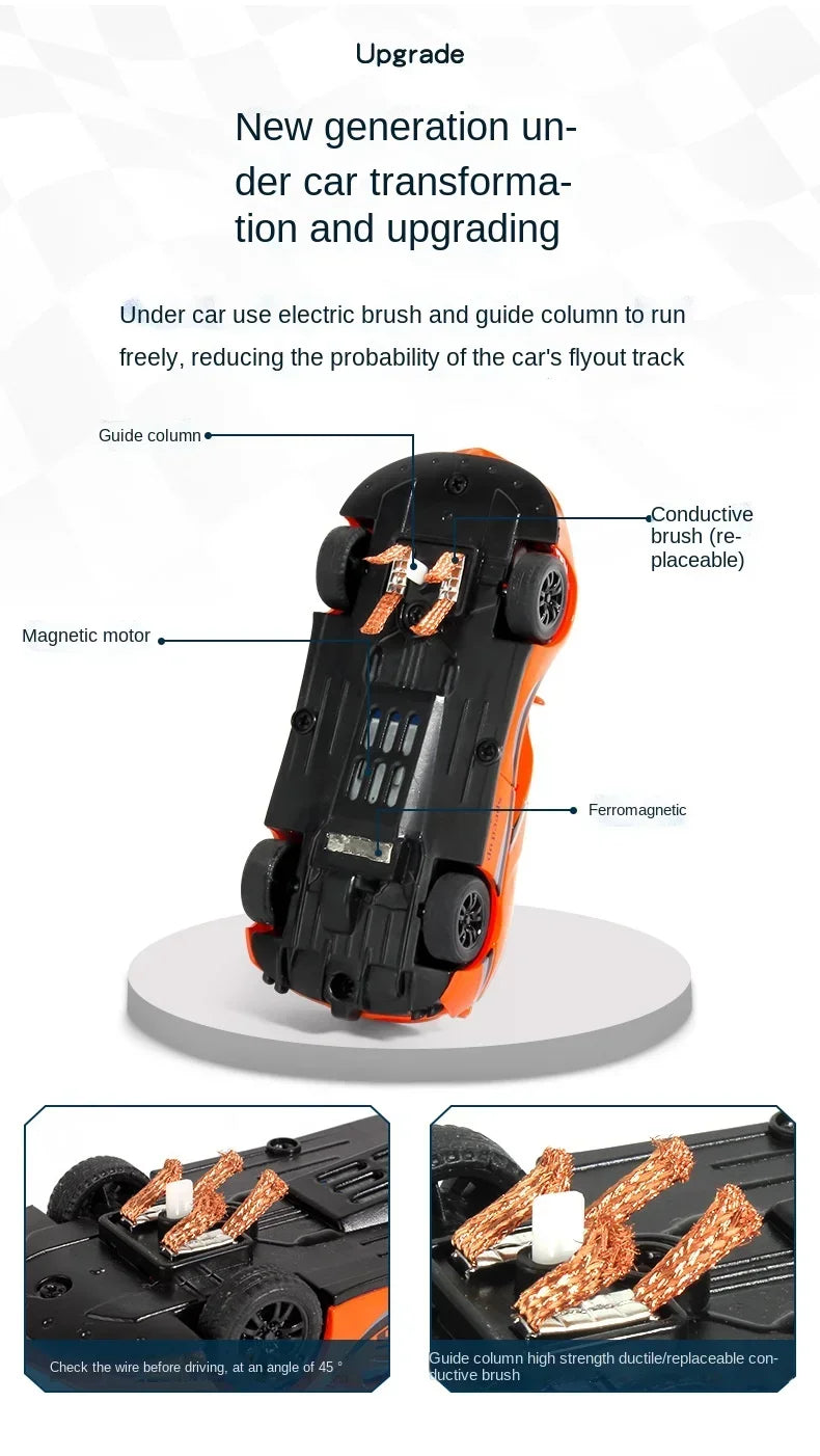 RC Railway Car1:43  Accessories Toy Electric Race Track Vehicle Double Battle Speedway Profissional Slot Car Circuit Racing Gift