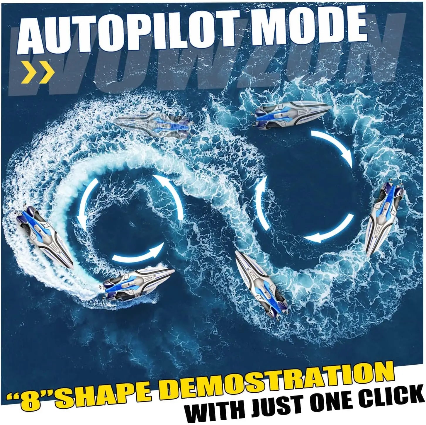 S1 2.4G High-speed Remote Control Speedboat 30 Km/h Waterproof Electric Remote Control Rowing Double Propoler Children's Gift