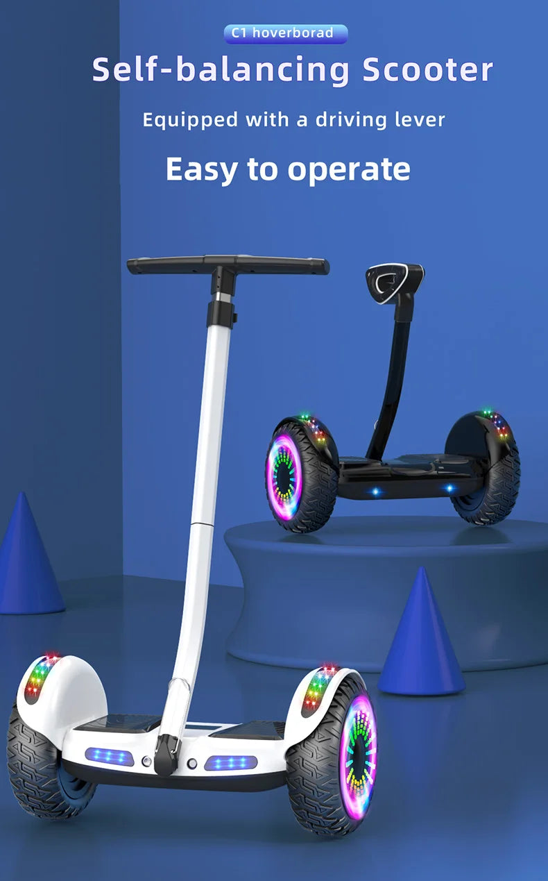 High Quality 36V Lithium Battery HoverBoard 8inch Bluetooth Self-Balancing Electric Scooter With Steering Handle