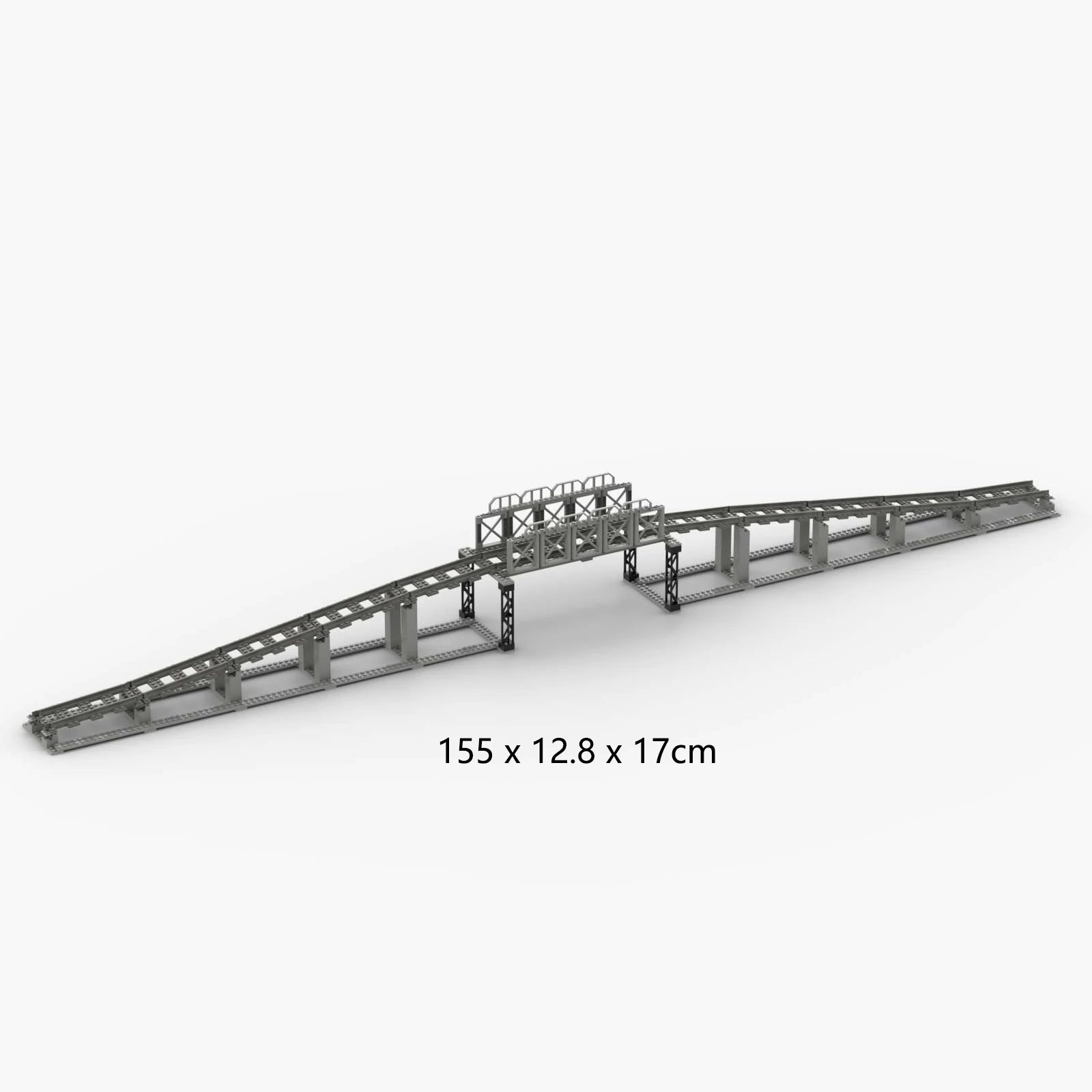 Train Track Combination, Cross Railway Building Block Scene, DIY Urban Railway Accessories, Children's Gifts and Toys