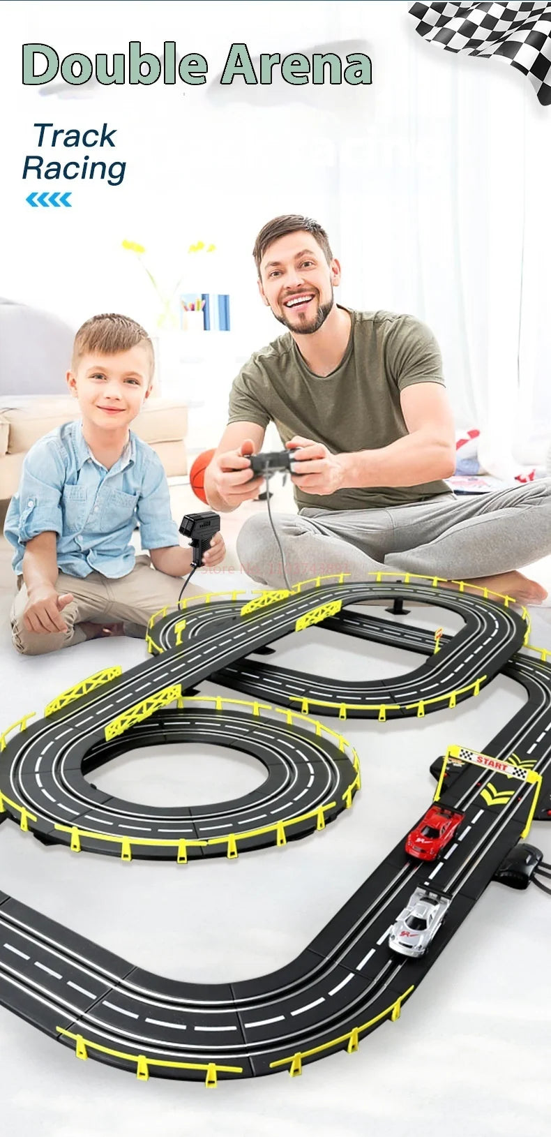 Hot selling electric remote-controlled track racing toys for large-scale track competitions 8-10 parent-child interactive toys
