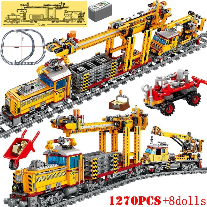 KAZI High-Tech Battery Powered Electric City passenger High Speed Train Rail Track sets Building Blocks Bricks kids DIY Toys