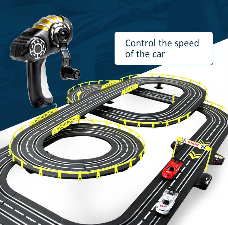 Electric rail car 1:43 double remote control racing track toy automatic racing electric track children Christmas gift