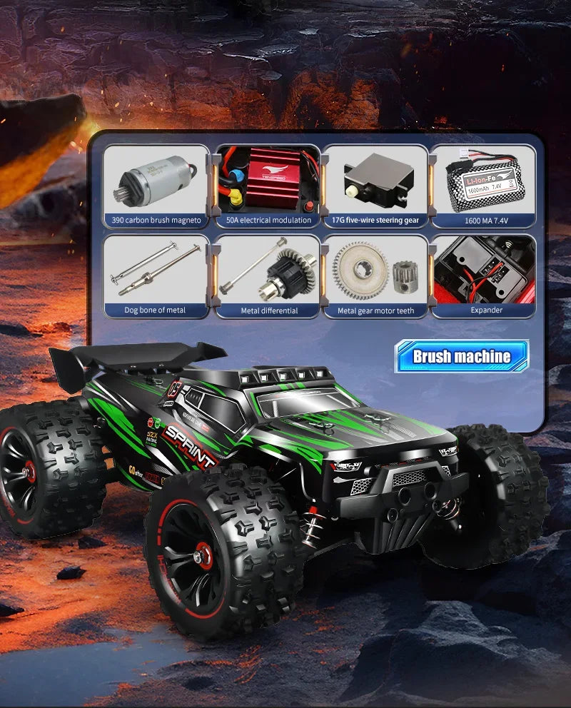 4WD 1:16 85KM/H Super Brushless 50KM/H Brushed RC Car 4x4 Off Road Remote Control High Speed Drift Racing Truck Toy Kids Adults