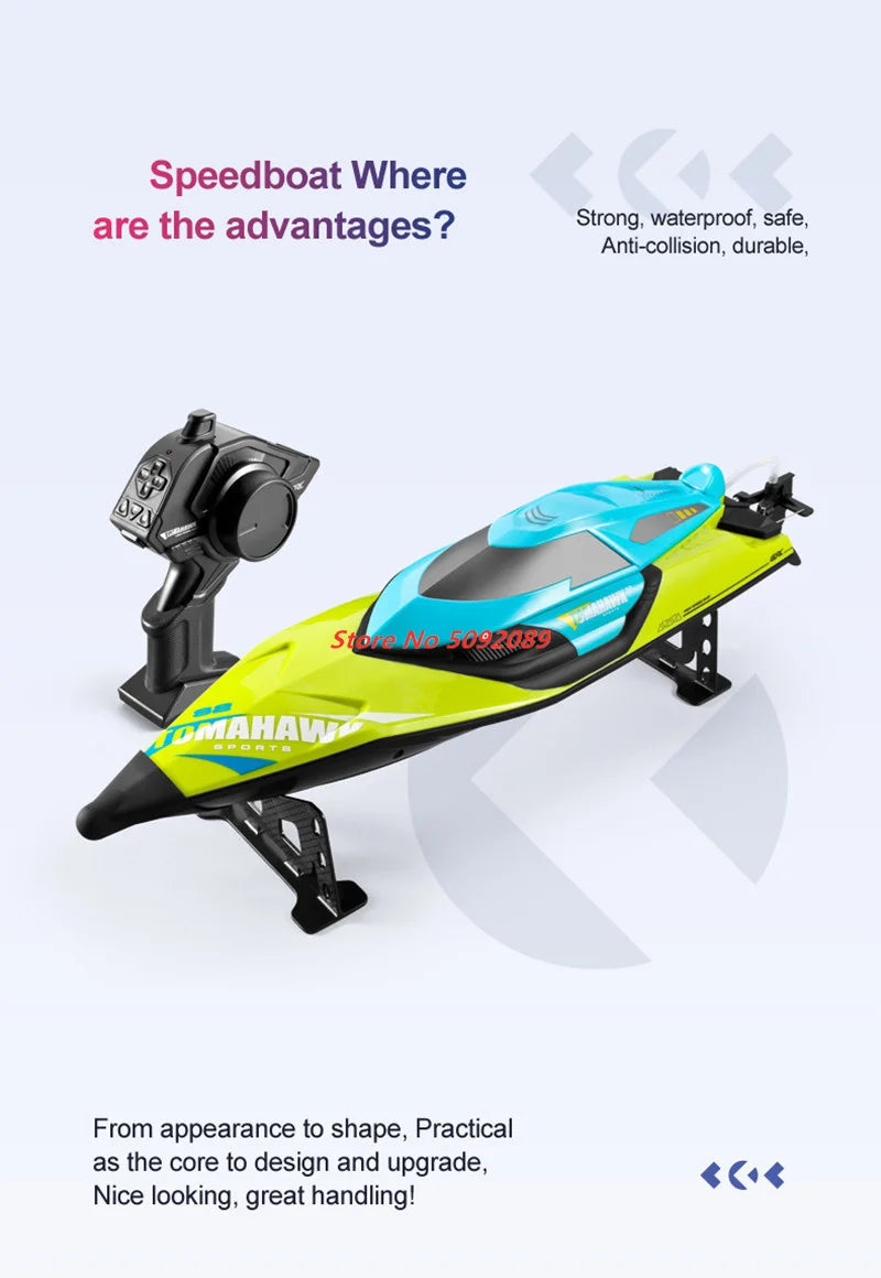 70KM/H High Speed 50CM Big 200M Remote Control Ship Boat Rowing Waterproof Capsize Reset RC Racing Boat Speedboat Add Carry Bag