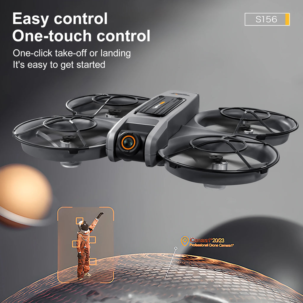 S156 RC Crossing Drone Aerial Vehicle With HD Display Screen Four Axis Brushless Optical Flow Remote Control Aircraft Large Size