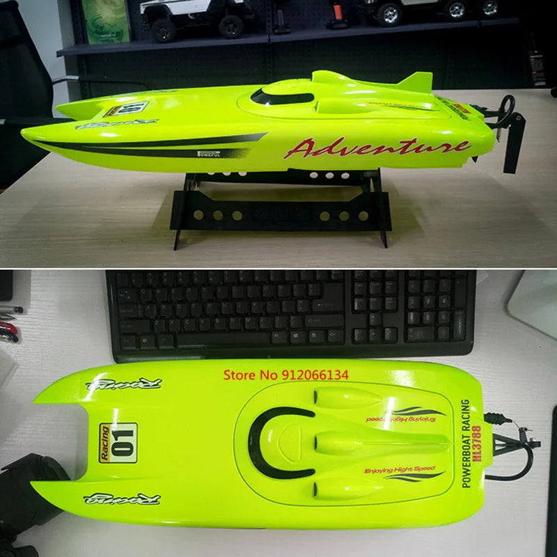40KM/H Electric High Speed RC Speedboat 53CM Large Two-way Navigation Anti-Collision 2.4G RC Racing Boat Waterproof  Water Game