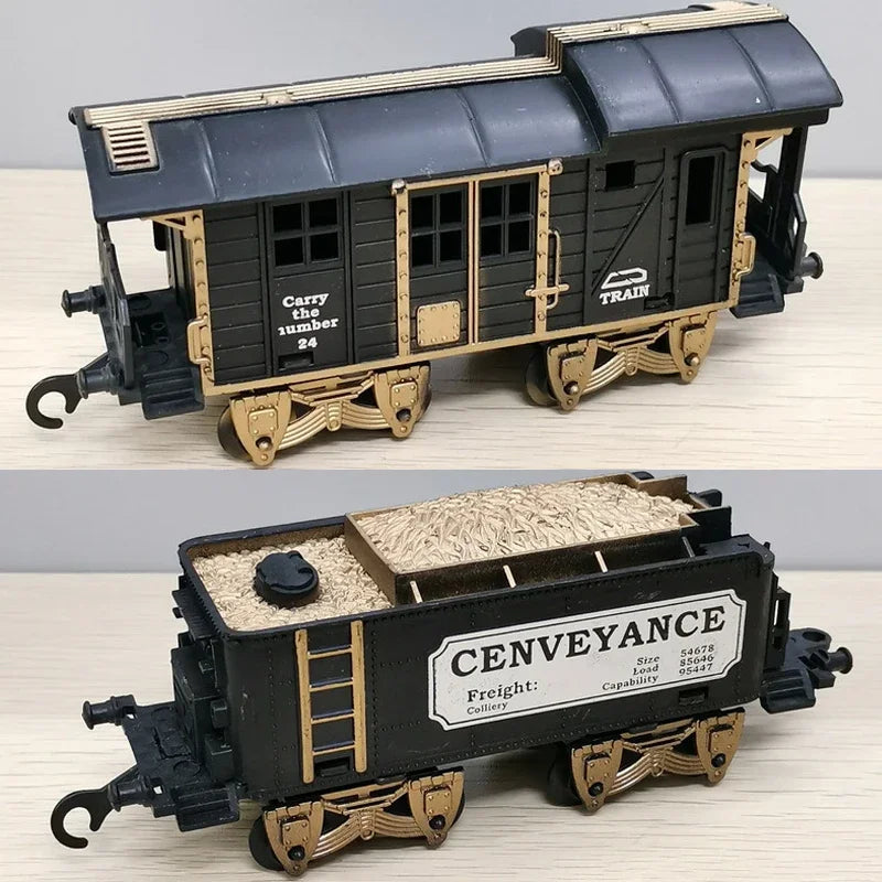 Classical Electric Train Track Set Spray Steam Train with Sound Simulated Locomotive Train Kit Retro Model Kids Boys Gift