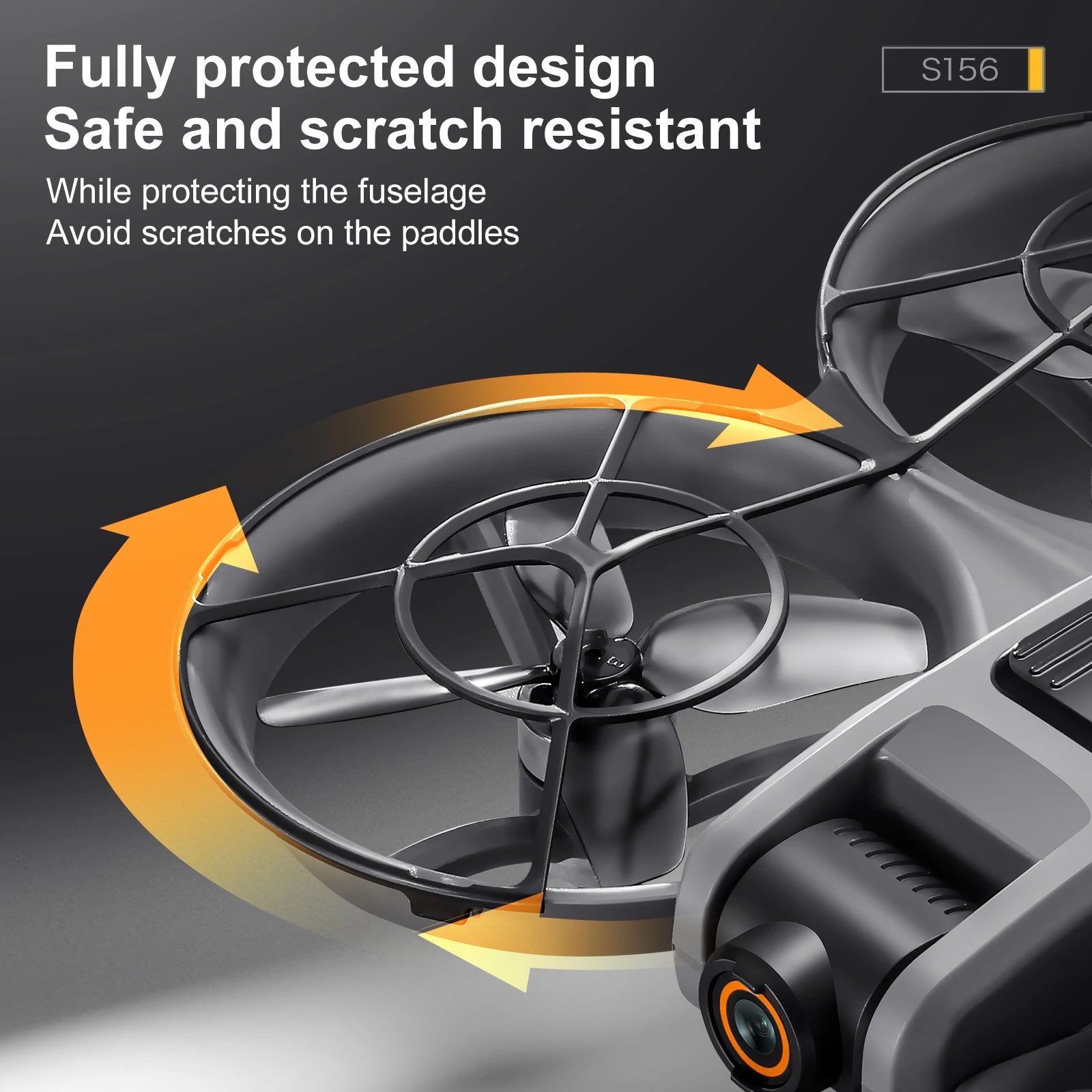 S156 RC Crossing Drone Aerial Vehicle With HD Display Screen Four Axis Brushless Optical Flow Remote Control Aircraft Large Size