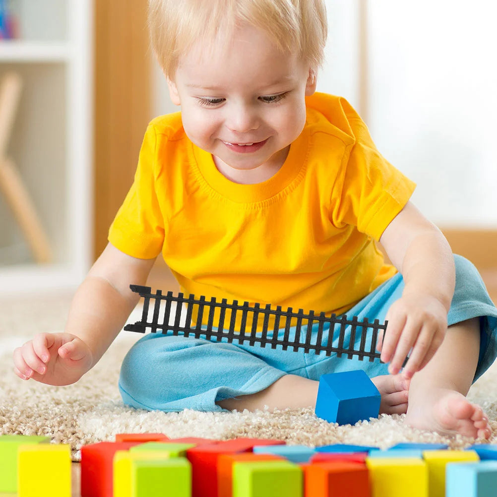 1 Set City Train Track Set Straight Tracks Road Building Toy Toy Train Plastic Train Track Model Railroad Tracks and Train Track