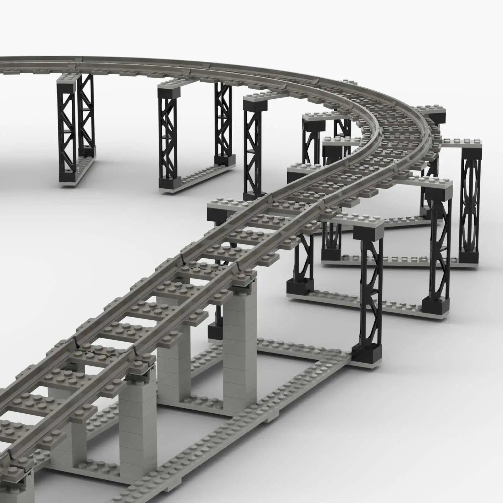 Train Track Combination, Cross Railway Building Block Scene, DIY Urban Railway Accessories, Children's Gifts and Toys